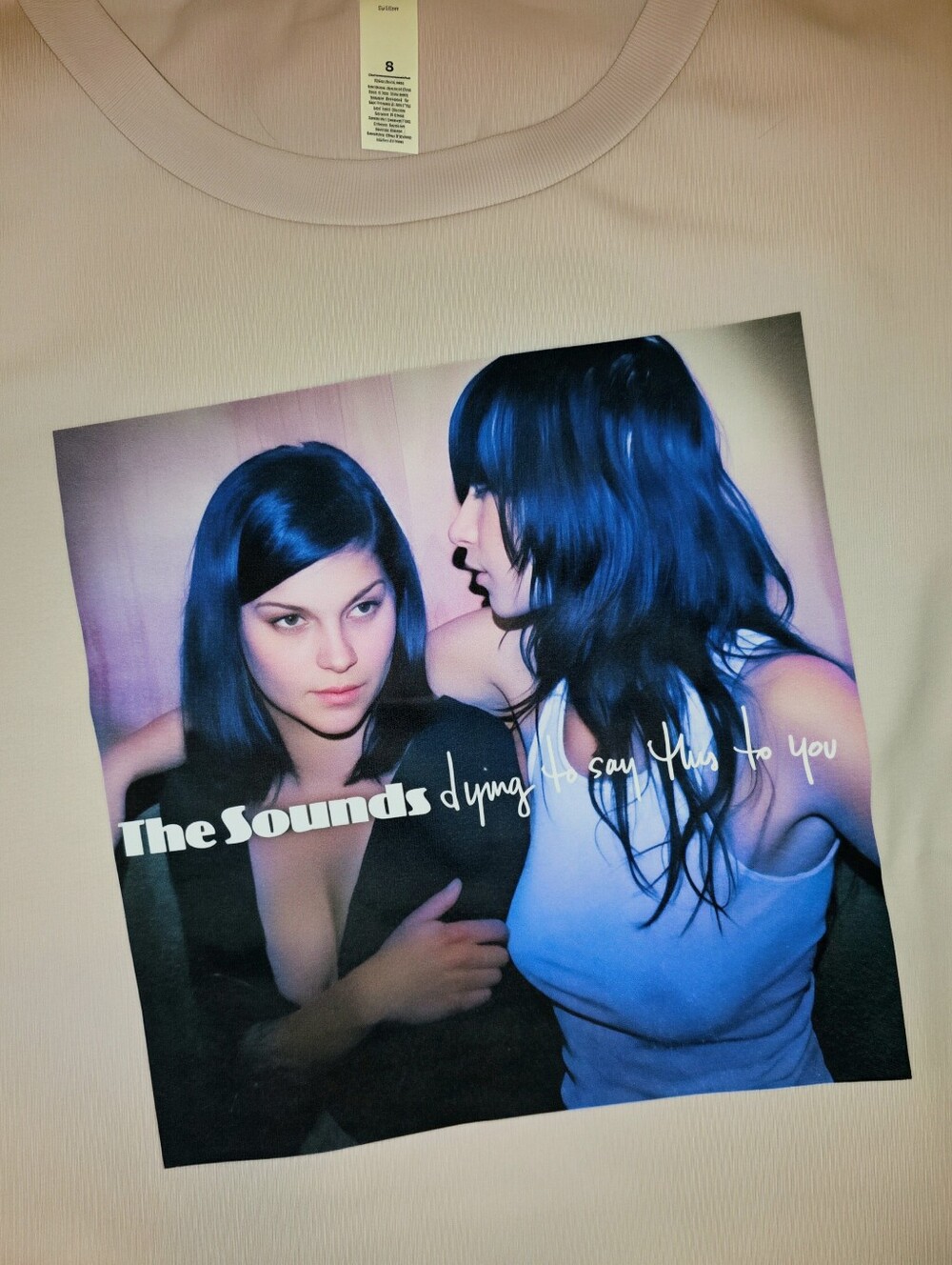 💜 NWOT Cropped Tee: The Sounds, 'dying to say this to you' (Size S)
